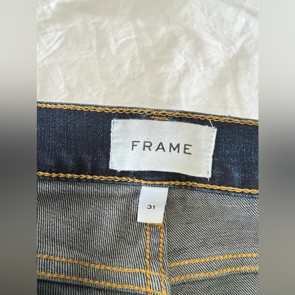 Frame | Women’s SZ 31 | Le Garcon Crop Denim Blue Jeans | Medium Wash Mid Rise - Picture 2 of 9